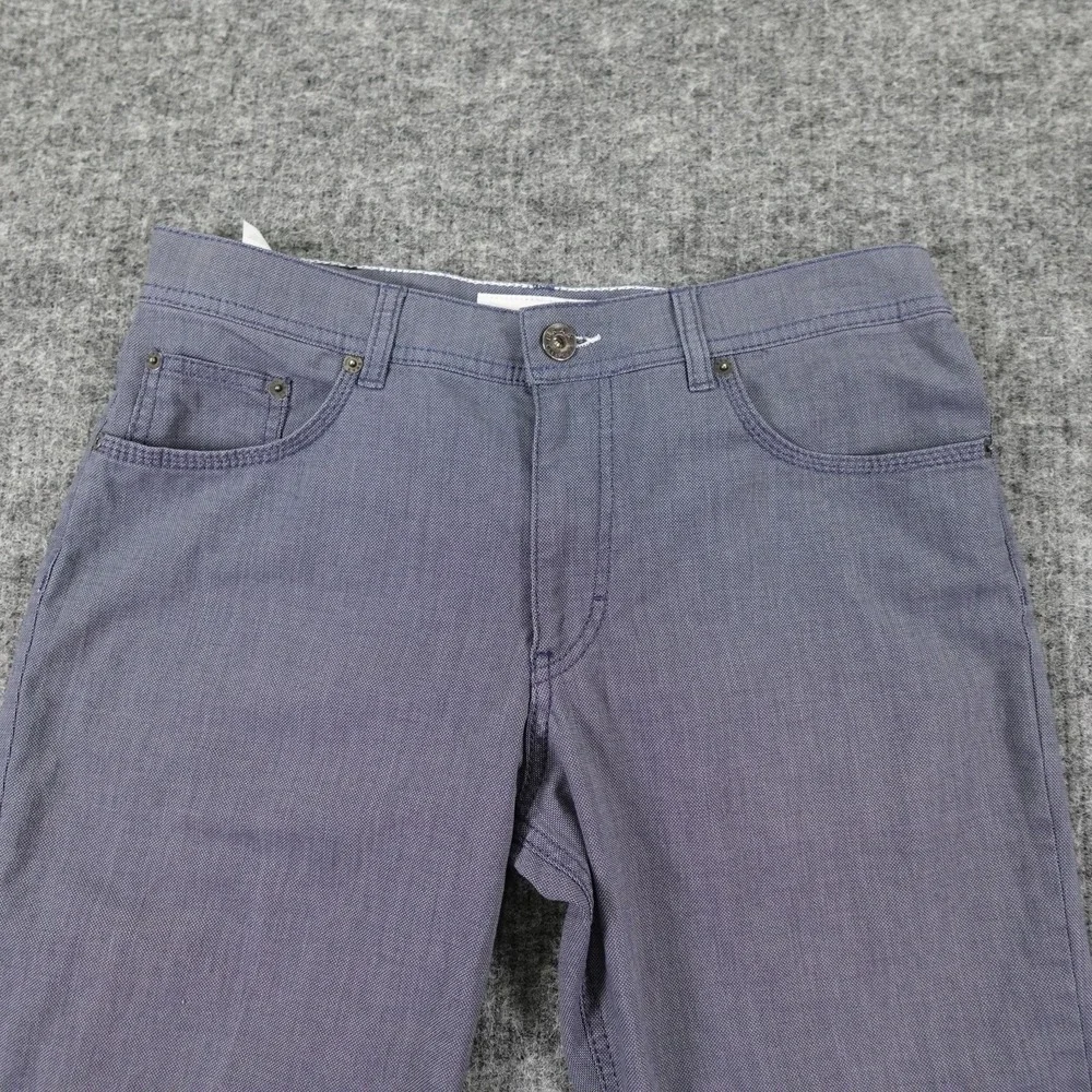 Brax Pants Mens 33x34 Gray Cooper Fancy Regular Fit Straight Leg Actual(31x27.5)